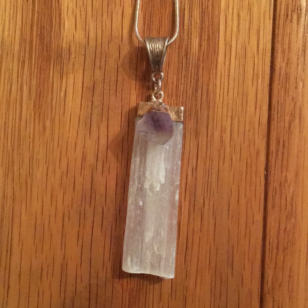 Crystal and amethyst necklace